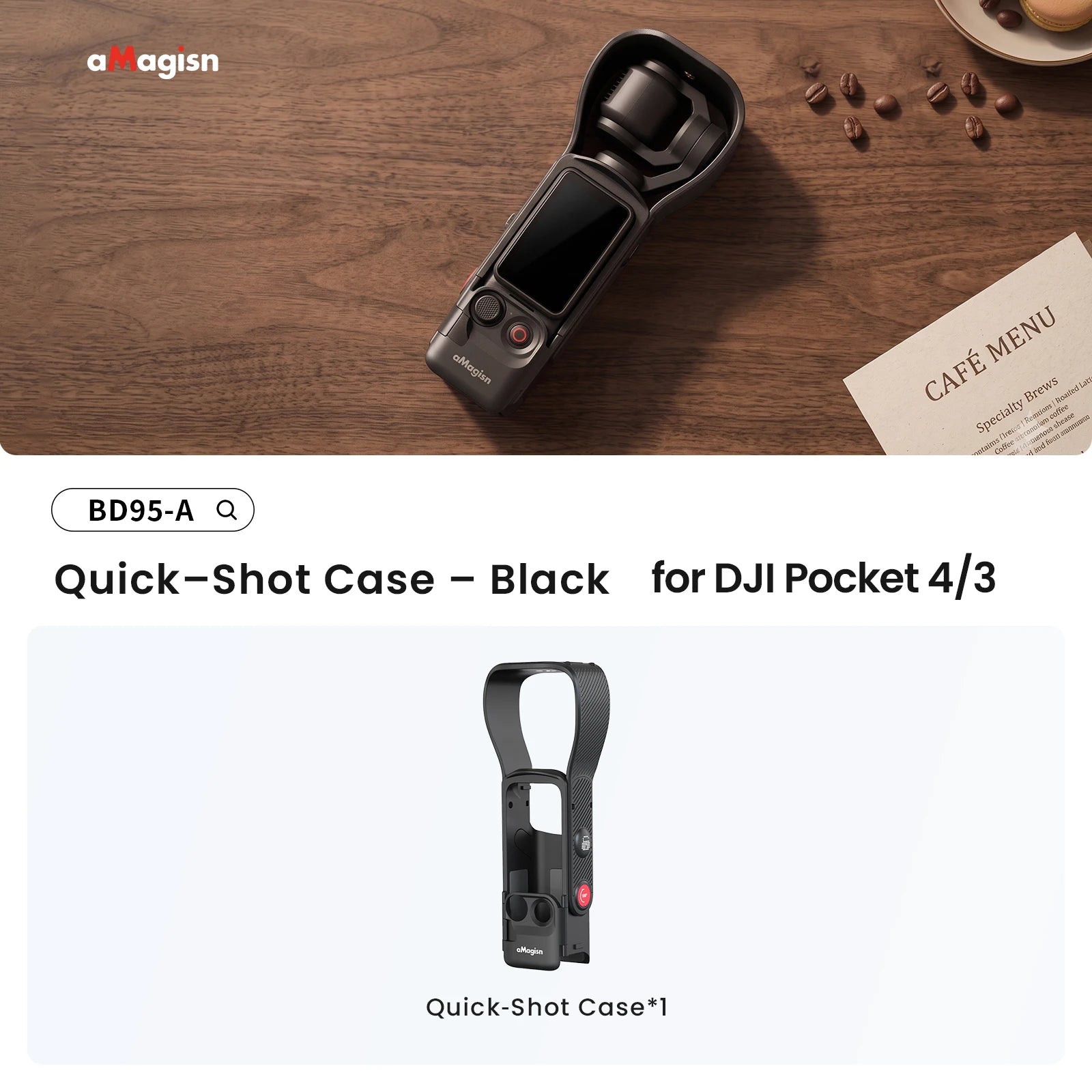 aMagisn Quick-Shoot Protective Case for DJI Osmo Pocket 4/3 - Magnetic Snap-On