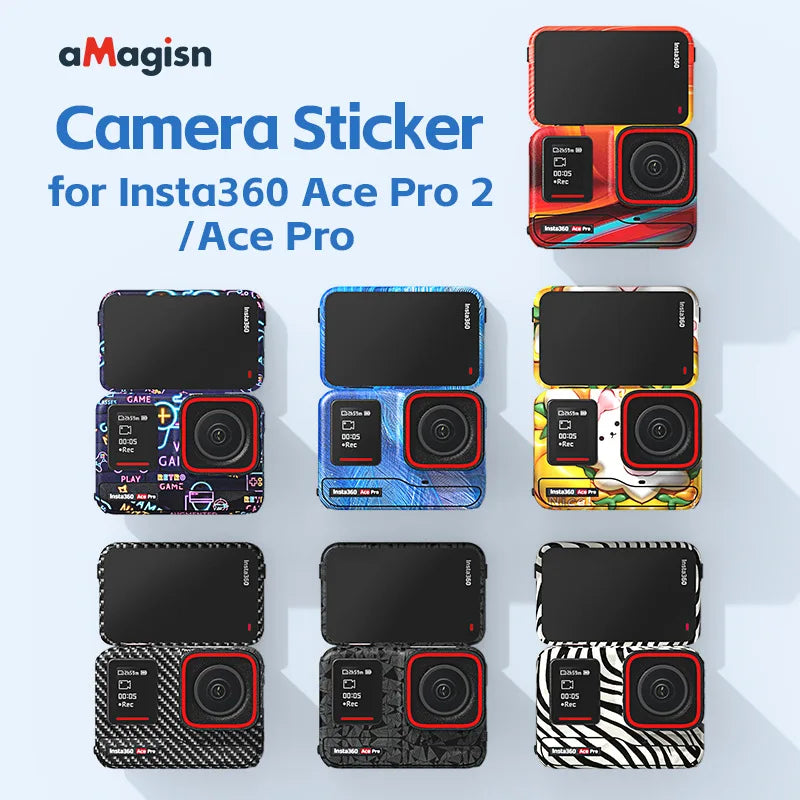 aMagisn Insta360 Ace Pro 2 / Ace Pro Camera Body Stickers - Colorful Skin Protective Film
