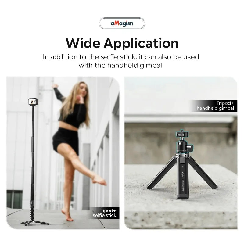 aMagisn Metal Aluminum Alloy Tripod for GoPro Hero/DJI OSMO /Insta360 Action Camera Tripod Accessories With 1/4 Screw