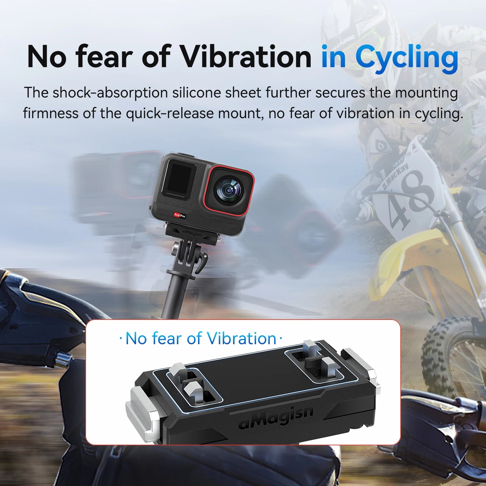 aMagisn Quick Release Mount for Insta360 X6 X5 / X4 Air / Ace Pro 2 , Magnetic Base for Insta360 Accessories Not for X3 X4