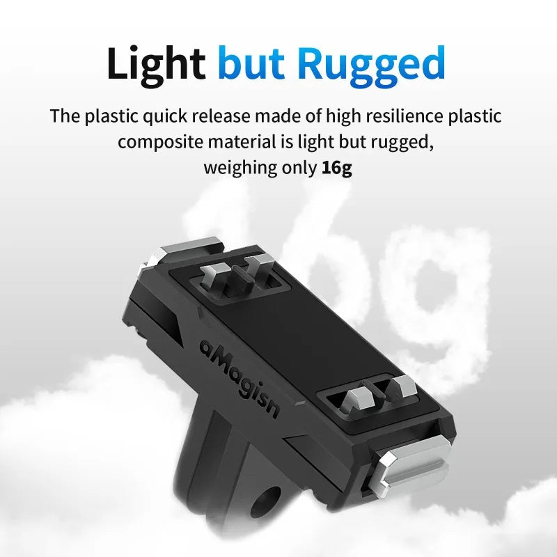 aMagisn Quick Release Mount for Insta360 X5/Ace Pro 2/Ace Pro/Ace - Plastic 1/4" & 2-Prong