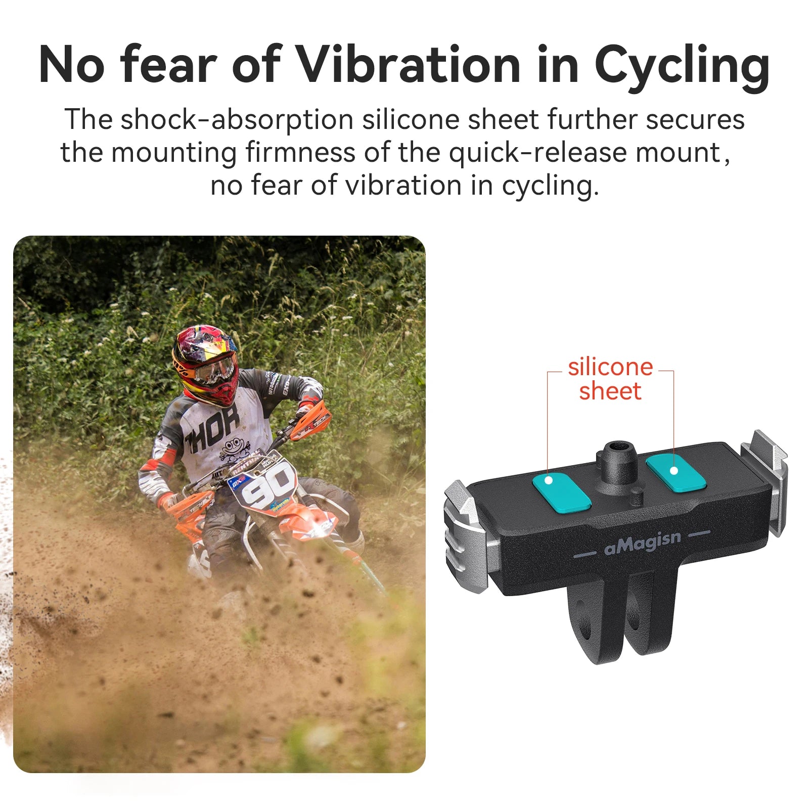 aMagisn Magnetic Quick-Release Mount for GoPro Hero 13 Black - 14g Ultra-Light ABS Plastic
