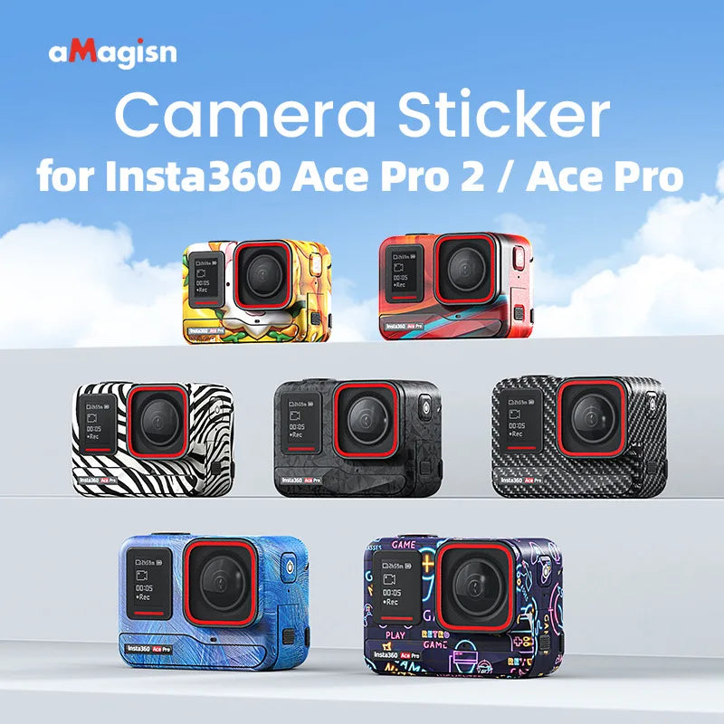 aMagisn Insta360 Ace Pro 2 / Ace Pro Camera Body Stickers - Colorful Skin Protective Film