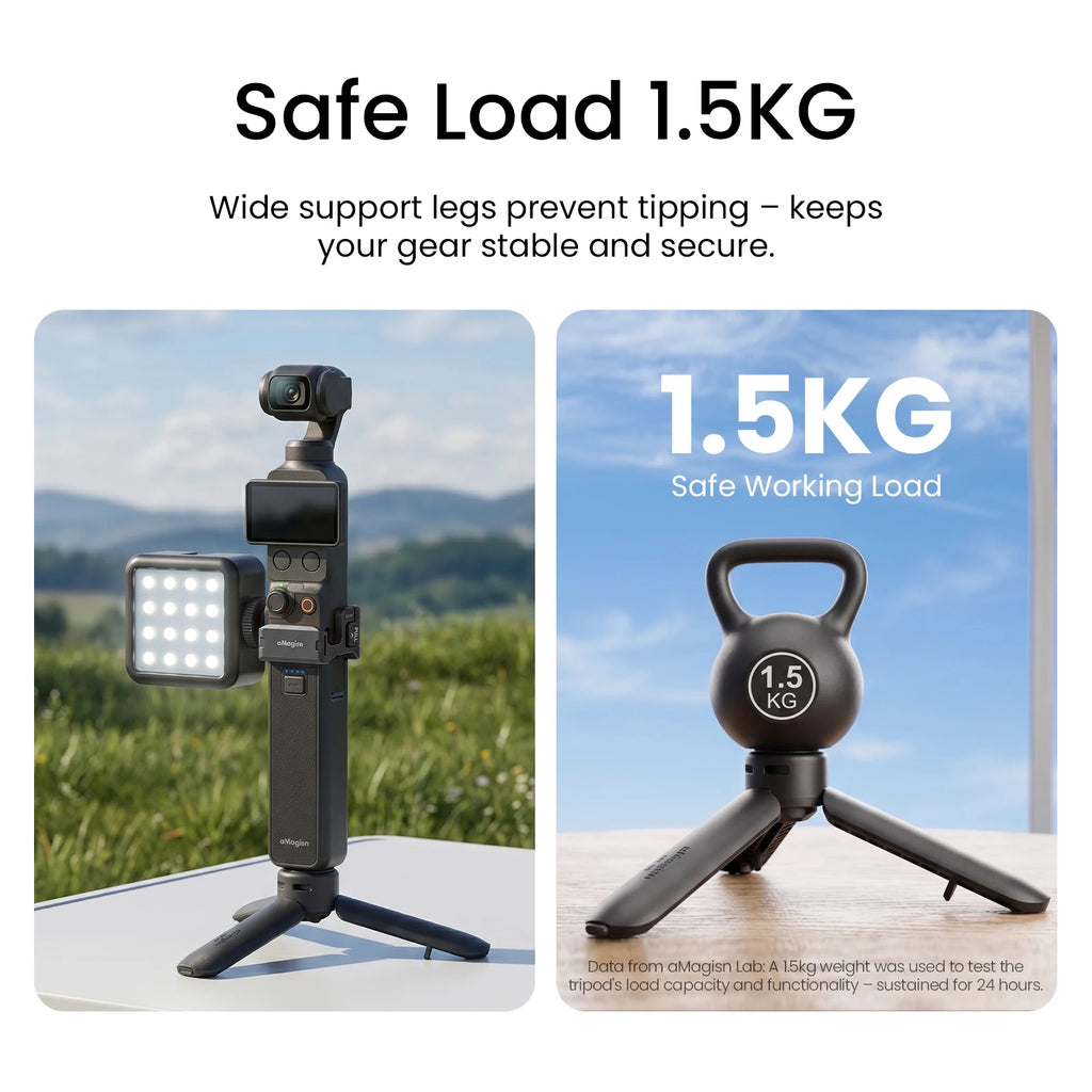 快拆迷你三脚架 一键自动展开 49克 1.5公斤承重 适用GoPro DJI Pocket 4 Insta360