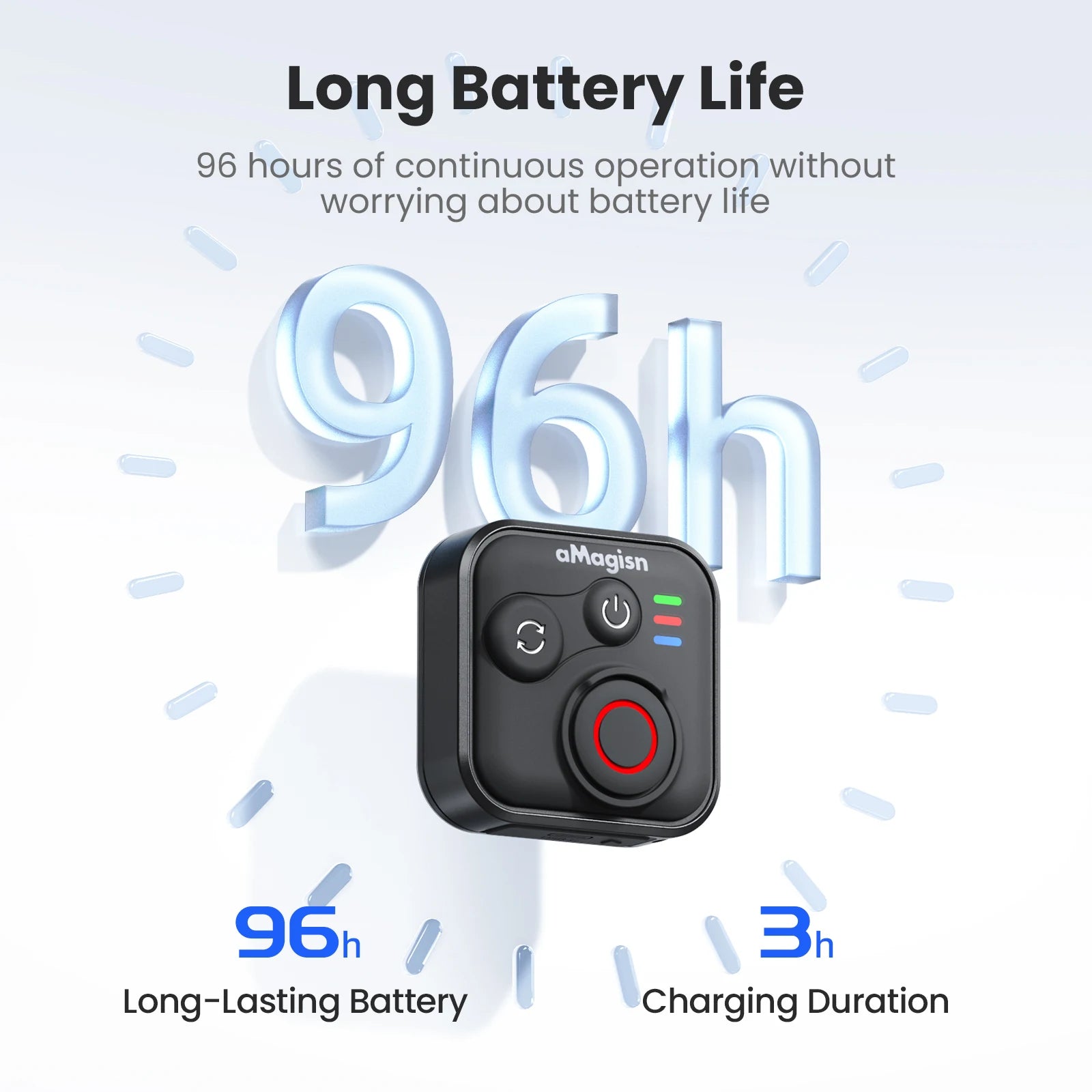 aMagisn 50M Bluetooth Remote Control for Insta360 X5 / X4 Air / Ace Pro 2 Gopro Hero 13 12 Camera iOS Android Shutter Controller