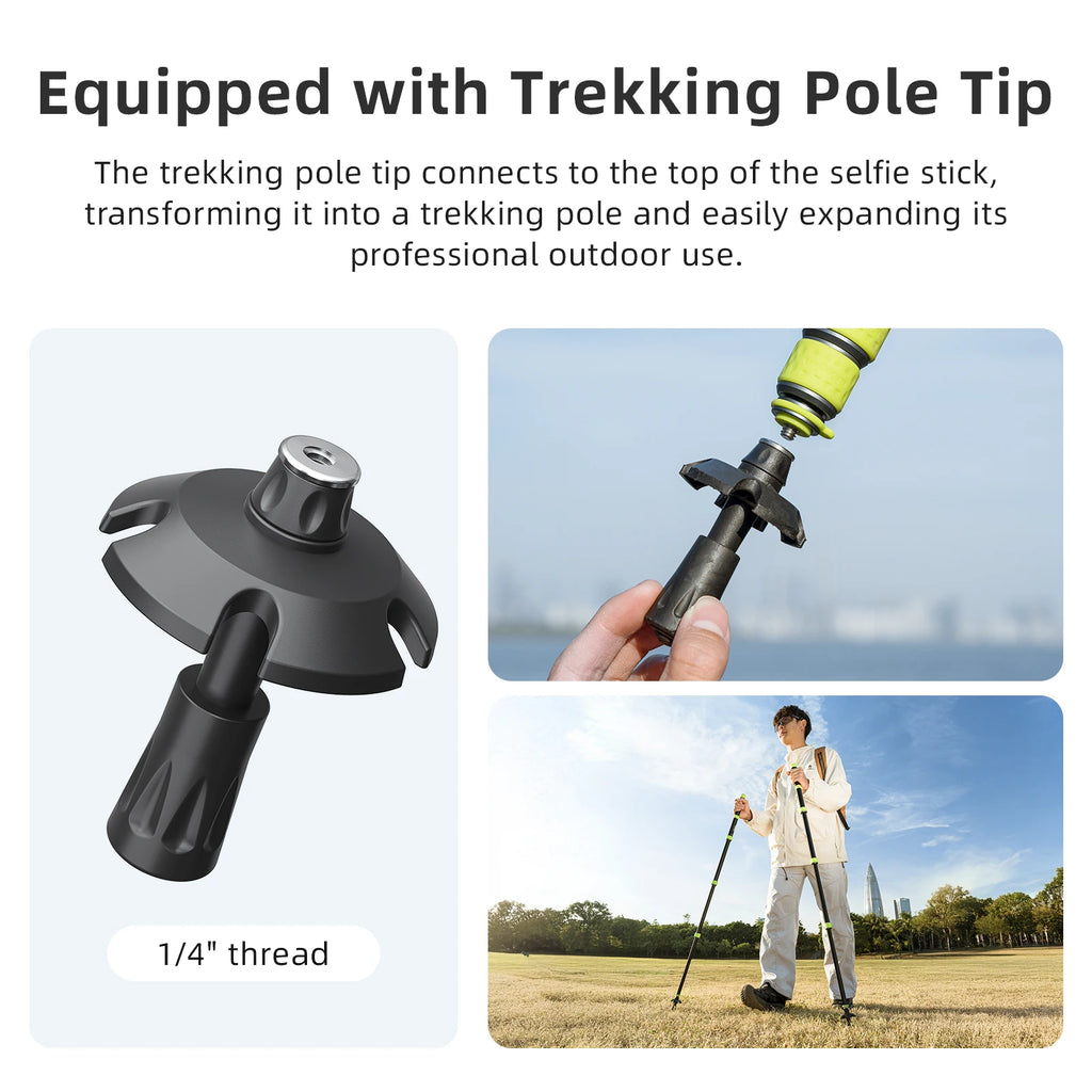 aMagisn 1.5m / 1.1m Motorcycle Selfie Stick 1/4” Threaded Metal Telescopic Pole for GoPro DJI Insta360 X6 X5 X4 Air Accessories