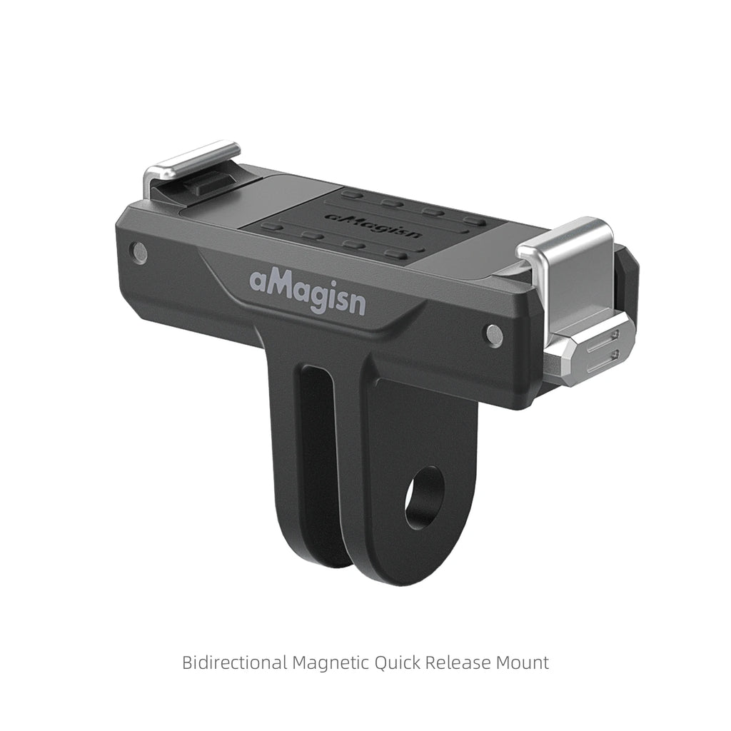 aMagisn Dual-Direction Quick-Release Mount Plastic Adapter with Stainless Steel Claws for DJI Osmo Nano / Action 6 Accessories