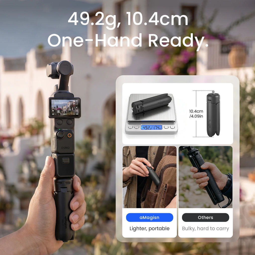 快拆迷你三脚架 一键自动展开 49克 1.5公斤承重 适用GoPro DJI Pocket 4 Insta360