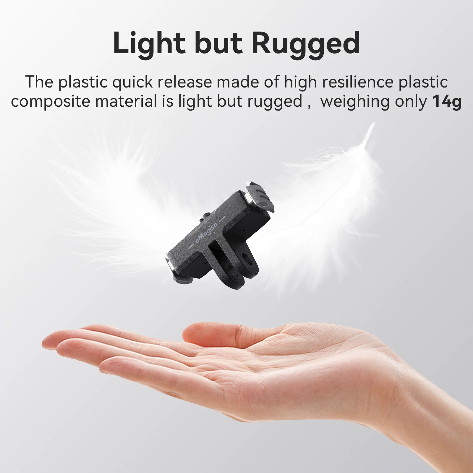 aMagisn Magnetic Quick-Release Mount for GoPro Hero 13 Black - 14g Ultra-Light ABS Plastic