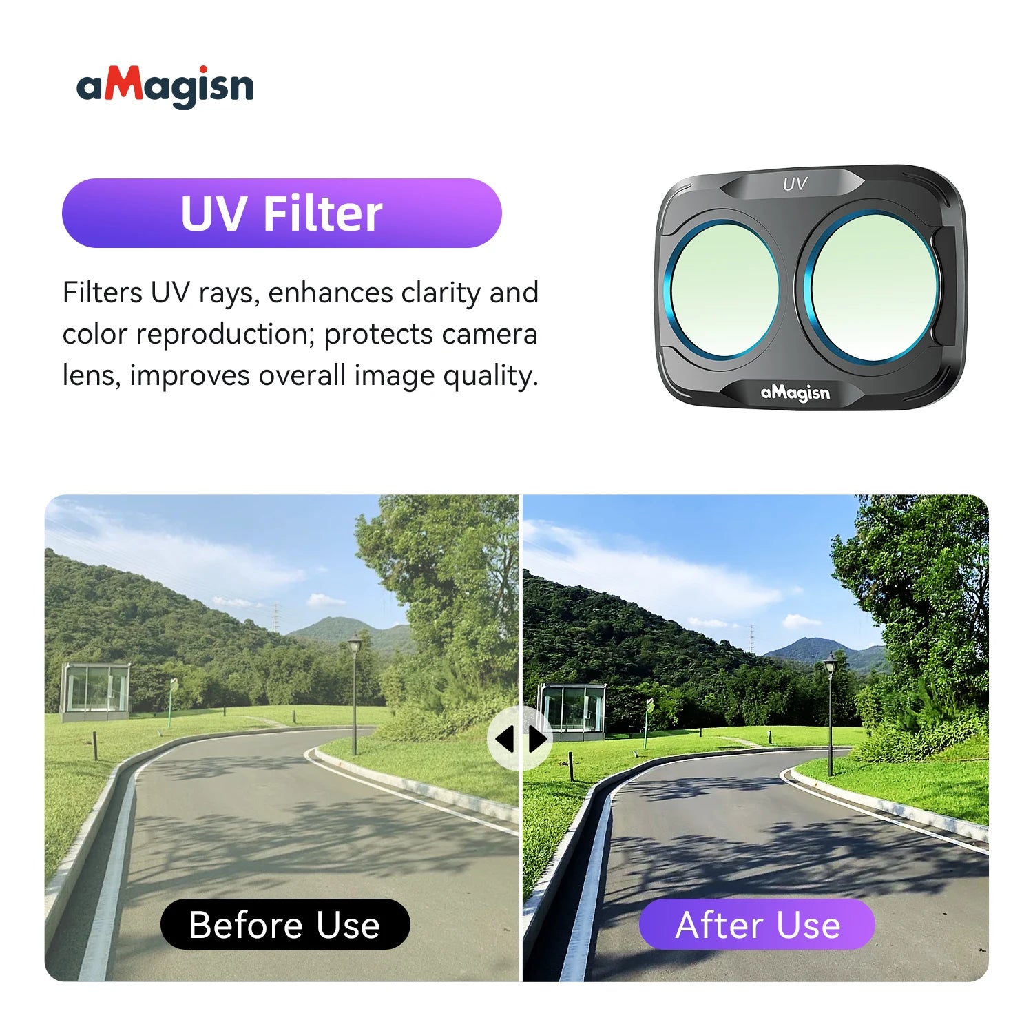 aMagisn Lens Filters for DJI Osmo Pocket 4P - CPL ND UV Star Mist Magnetic Snap-On