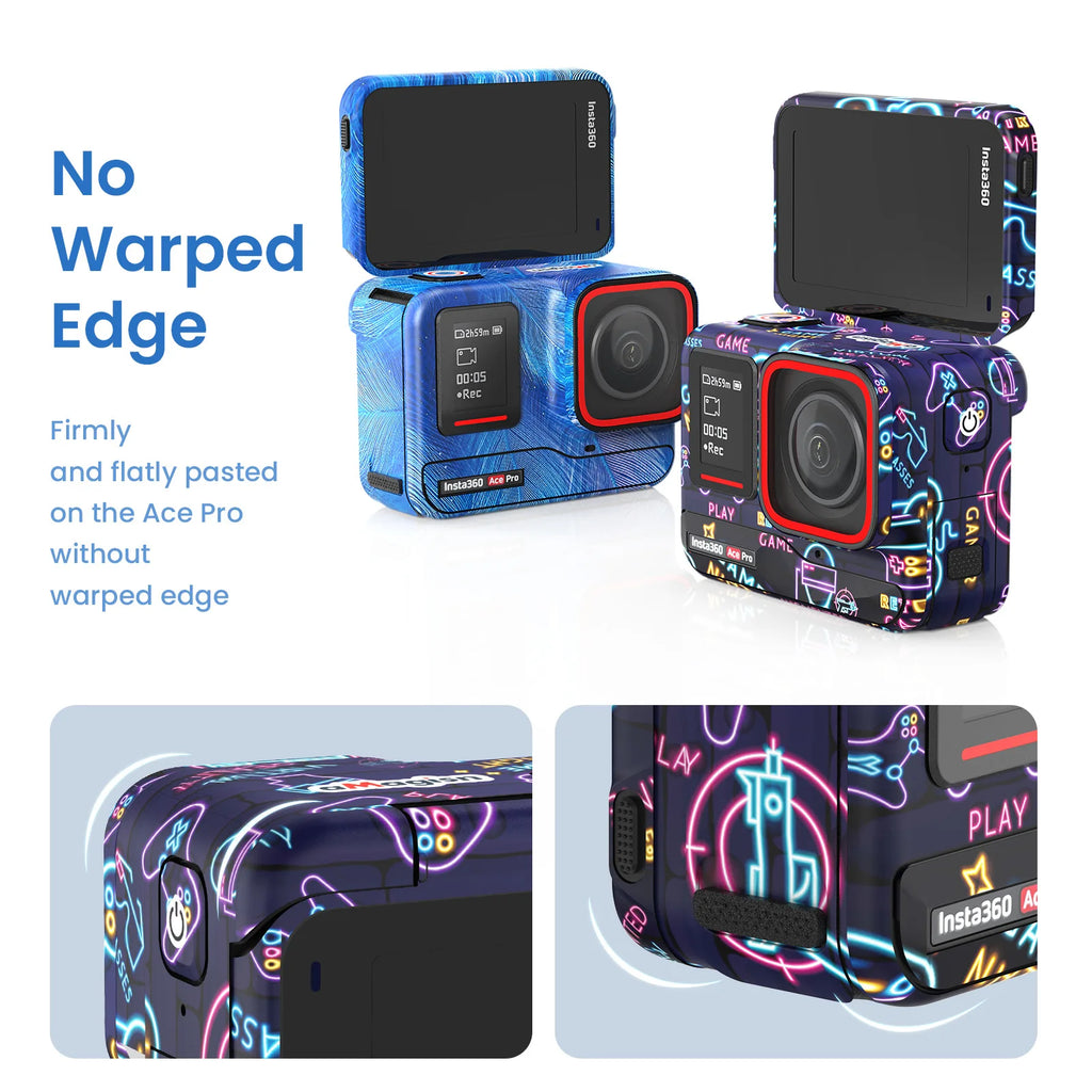 aMagisn Insta360 Ace Pro 2 / Ace Pro Camera Body Stickers - Colorful Skin Protective Film