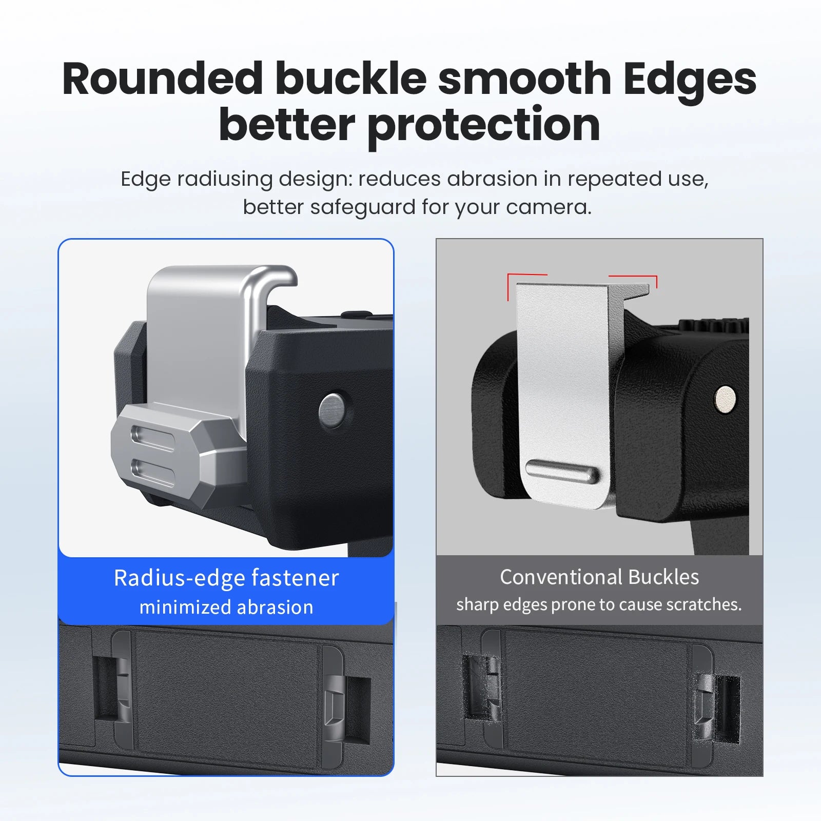 aMagisn Dual-Direction Quick-Release Mount Plastic Adapter with Stainless Steel Claws for DJI Osmo Nano / Action 6 Accessories