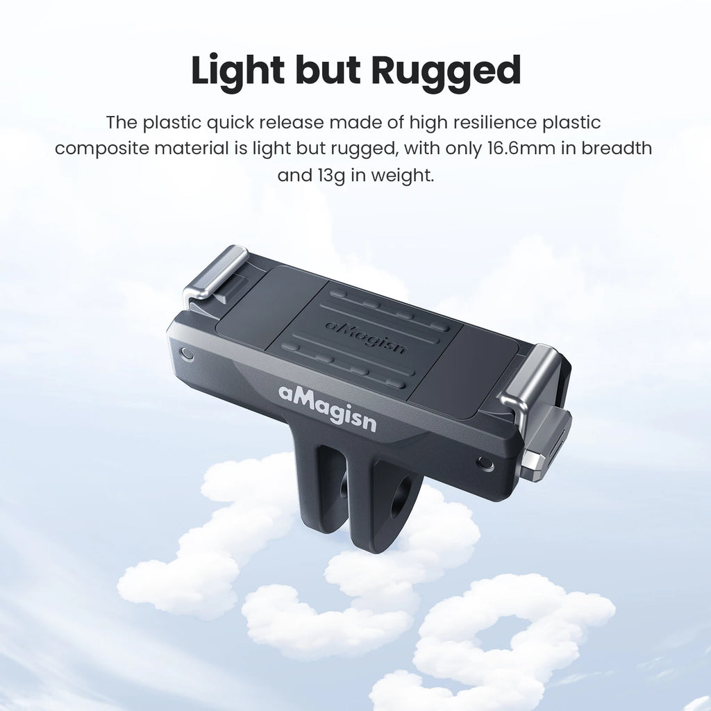 aMagisn Dual-Direction Quick-Release Mount Plastic Adapter with Stainless Steel Claws for DJI Osmo Nano / Action 6 Accessories