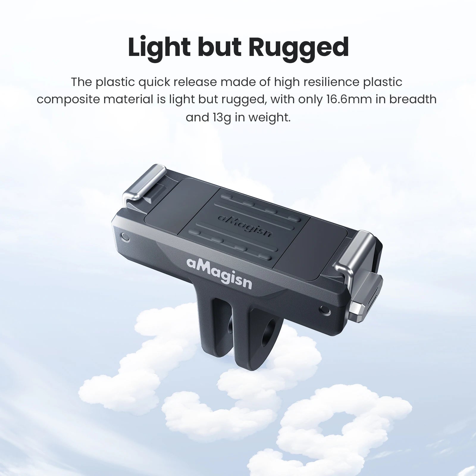 aMagisn Dual-Direction Quick-Release Mount Plastic Adapter with Stainless Steel Claws for DJI Osmo Nano / Action 6 Accessories