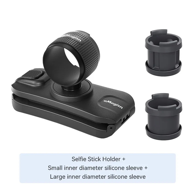 aMagisn Selfie Stick Hanger for Insta360/DJI/GoPro Action Camera, Quick-Release Waist Belt Clip Stick Holder ,Hands-free Mount