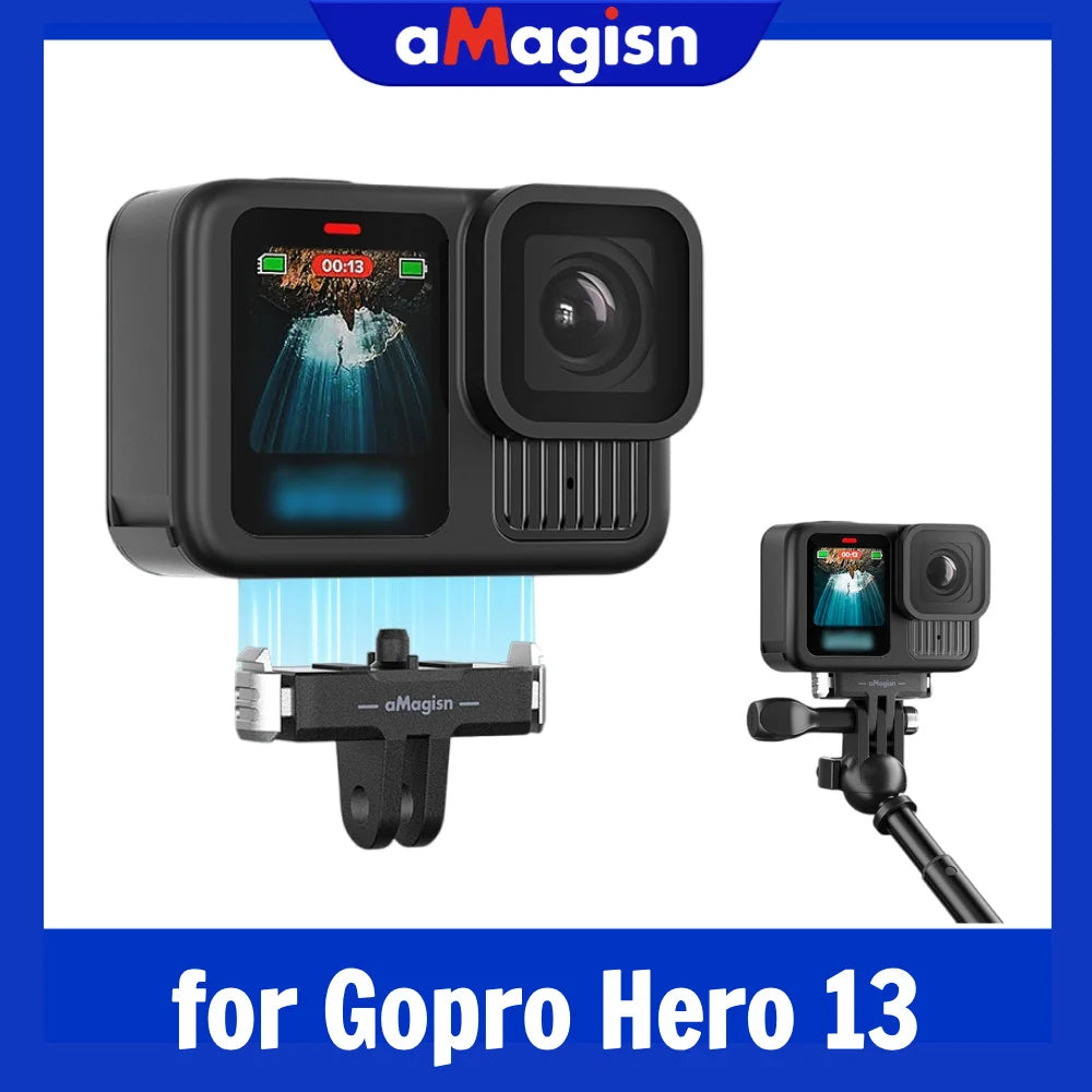aMagisn Magnetic Quick-Release Mount for GoPro Hero 13 Black - 14g Ultra-Light ABS Plastic