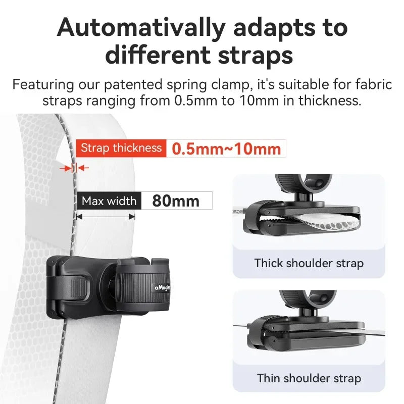 aMagisn Selfie Stick Hanger for Insta360/DJI/GoPro Action Camera, Quick-Release Waist Belt Clip Stick Holder ,Hands-free Mount